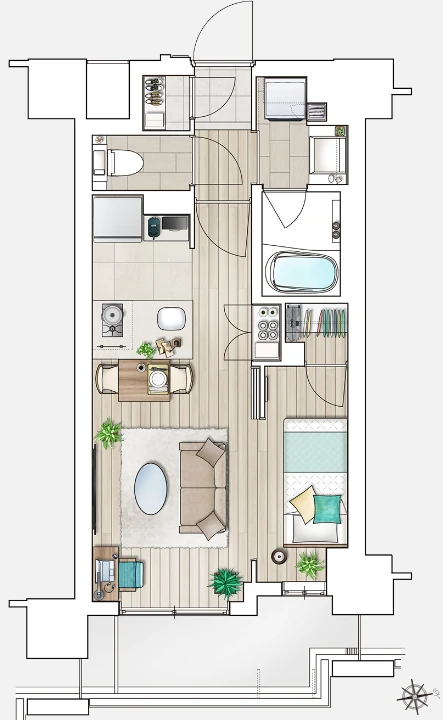 家具入り間取り